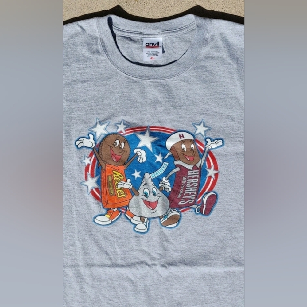 Vtg 2000s Hershey Candy Bars Promo Anvil T-Shirt Size (XL)